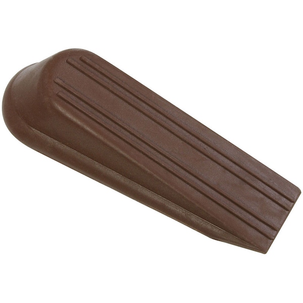 National Hardware 1.25 in. W X 4 in. L Rubber Brown Wedge Door Stop Mounts to floor N225-987 - main